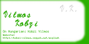 vilmos kobzi business card